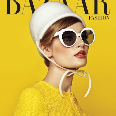 Fashion Model in Yellow Sweater