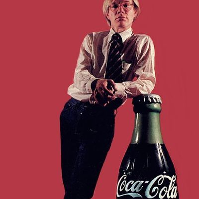 Andy Warhol with Coca-Cola Bottle