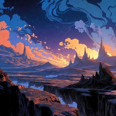 Alien Landscape Sunset