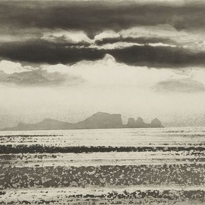 Monochrome Coastal Landscape