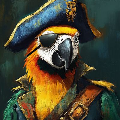 Pirate Parrot in Sunglasses