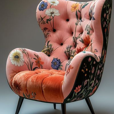 Elegant Floral Armchair