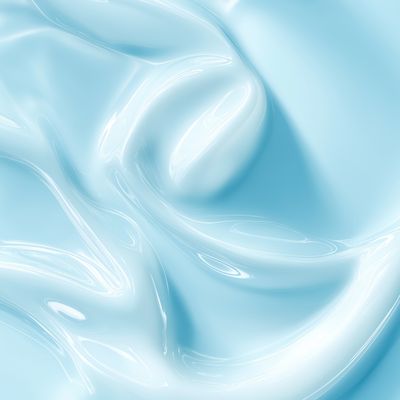 minimal skincare serum advertisement background, soft water ripples on a reflective surface, pastel ...