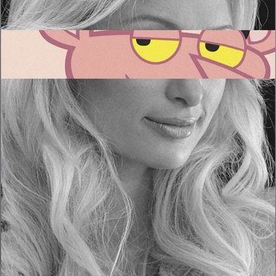 Cartoon Character Overlaid on Woman's Face
