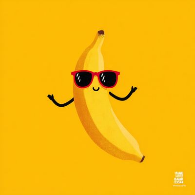 Banana Wearing Sunglasses