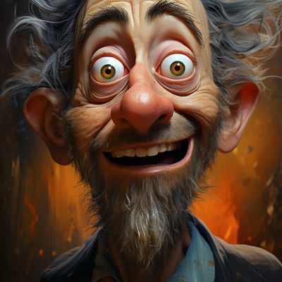 Cartoon Character with Big Eyes
