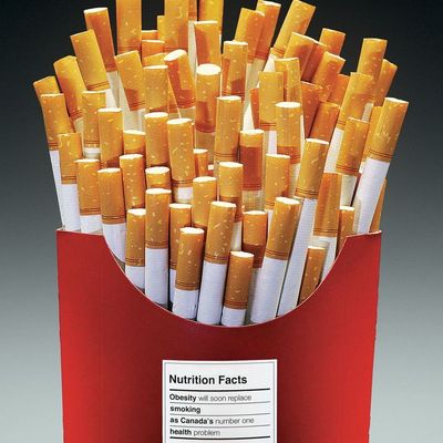 Cigarettes in a Fast Food Box
