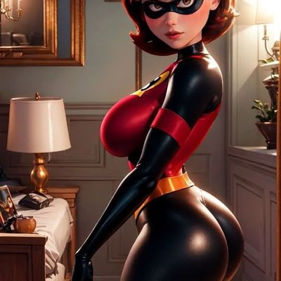 Superheroine in Latex Suit