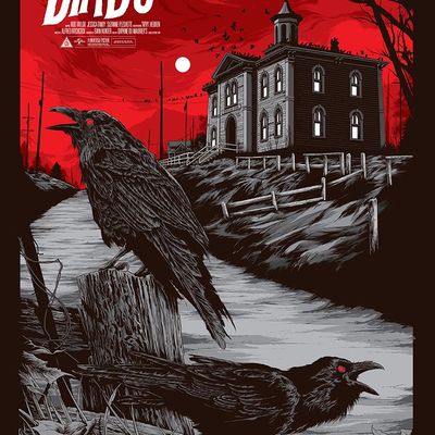 Dark Haunted House with Ravens