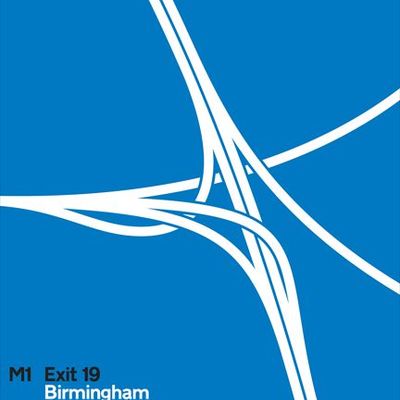 Highway Interchange Exit Sign
