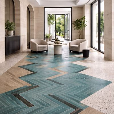 Modern Herringbone Flooring Lounge