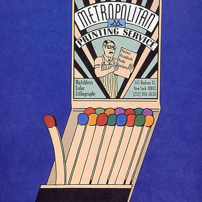 Metropolitan Printing Service Matchbook