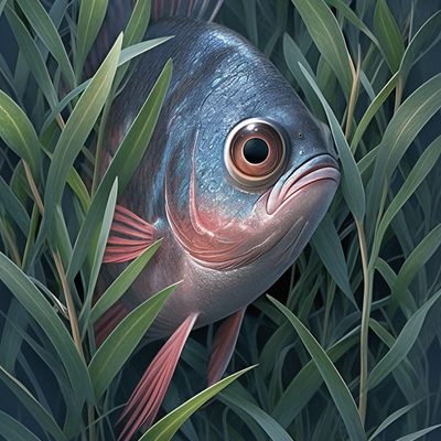 Fish Amidst Greenery