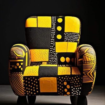 Abstract Patchwork Chair