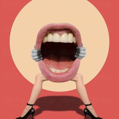 Giant Mouth Holding Hands