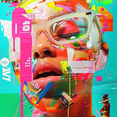 Colorful Graffiti Portrait