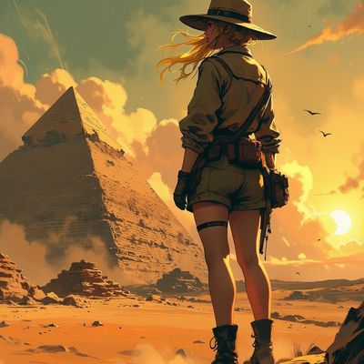 Explorer at the Pyramids