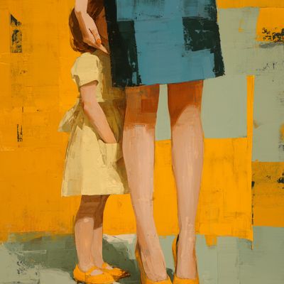 Eleryn Designs bold contemporary painterly artwork of a mother  13dacb29 3f85 487a b2dc 76c7f4f47575