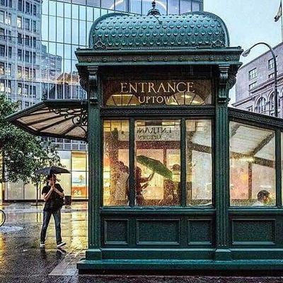 Vintage Uptown Subway Entrance