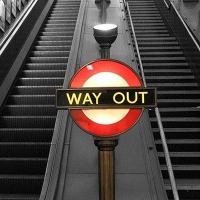London Underground Way Out Sign