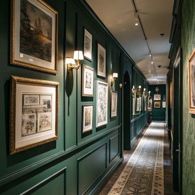Elegant Art Gallery Hallway