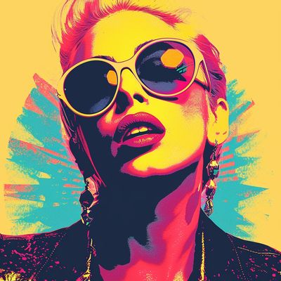 Pop Art Woman with Sunglasses