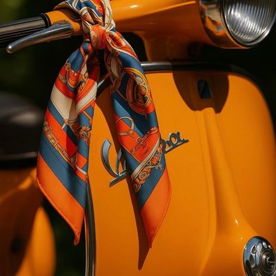 Vintage Vespa with Silk Scarf