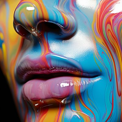 Colorful Face Melting