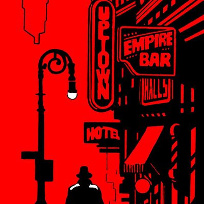 Red Neon Cityscape