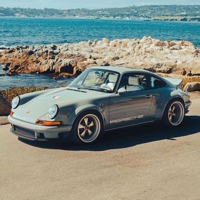 Vintage Porsche by the Sea