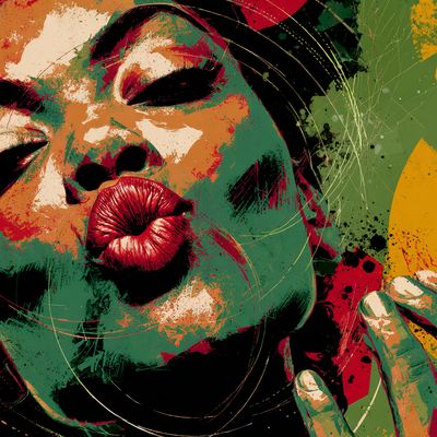 Abstract Pop Art Woman