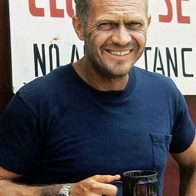 Steve McQueen Smiling steve mcqueen smile coffee mug closed set casual