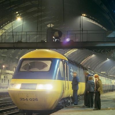 Modern Train at Night
