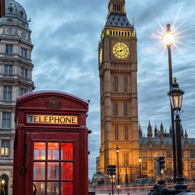 London's Iconic Telephone Booth and Big Ben
