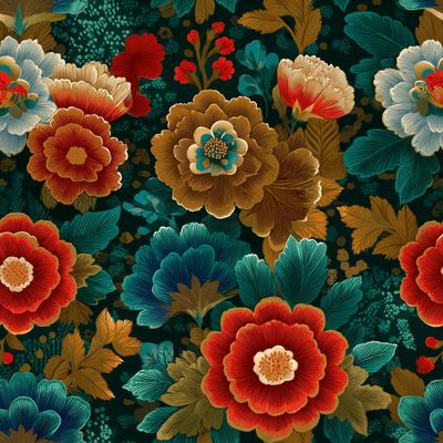 Elegant Floral Tapestry