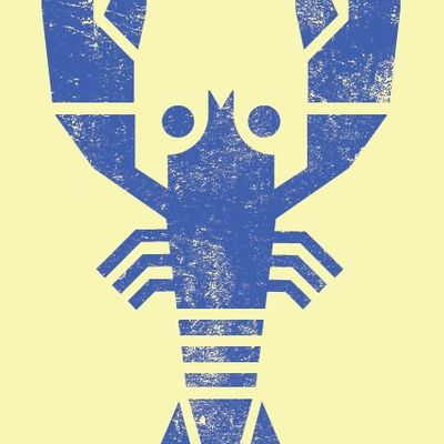 Blue Lobster Silhouette