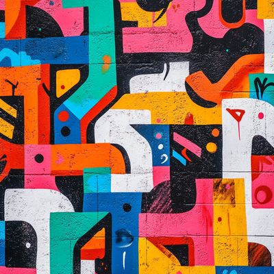 Abstract Graffiti Wall Art