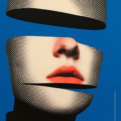 Abstract Halftone Portrait