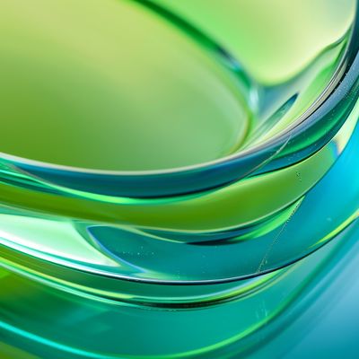 Glassy Green Swirls