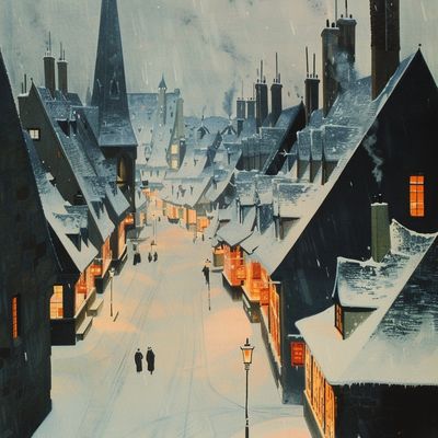 Snowy Victorian Street