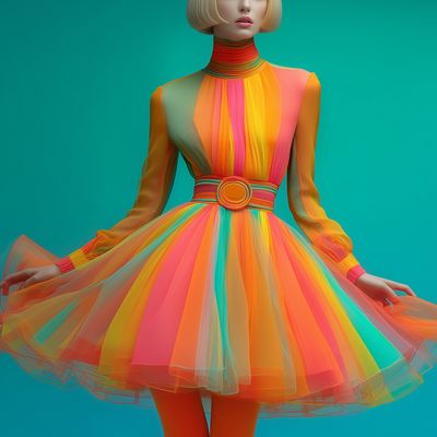 Colorful Futuristic Dress