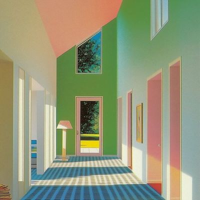 Surreal Colorful Hallway