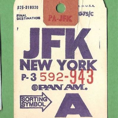 Vintage Pan Am Luggage Tag