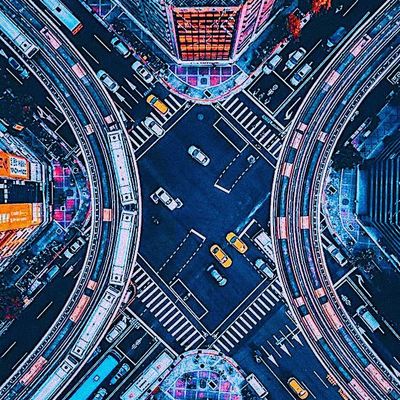 Urban Overpass at Night
