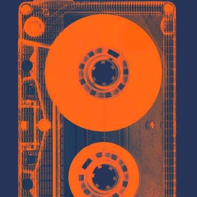 Orange Cassette Tape