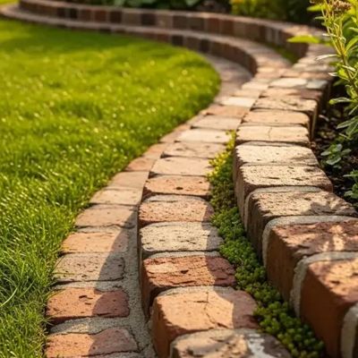 Curved Brick Pathway