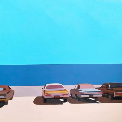 Vintage Cars by the Sea