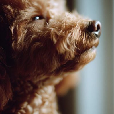 Curly Poodle Gazing