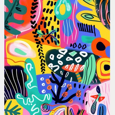Abstract Vibrant Jungle