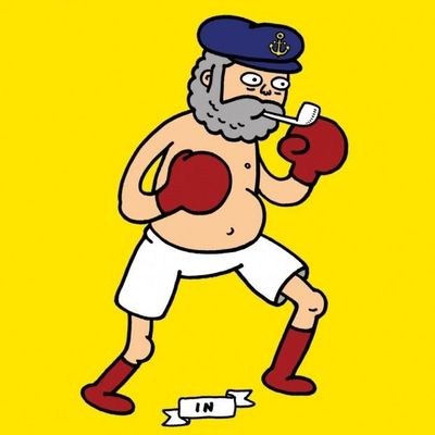 Bearded Boxer Smoking
